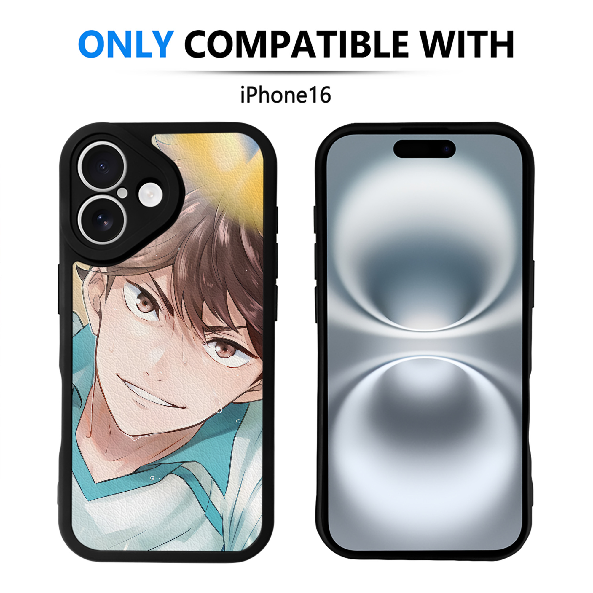 （画像用） ハイキュー!! Haikyu!! 【iPhone 16シリーズ対応】シリコンスマホケース（レザー調） 材質：シリコン